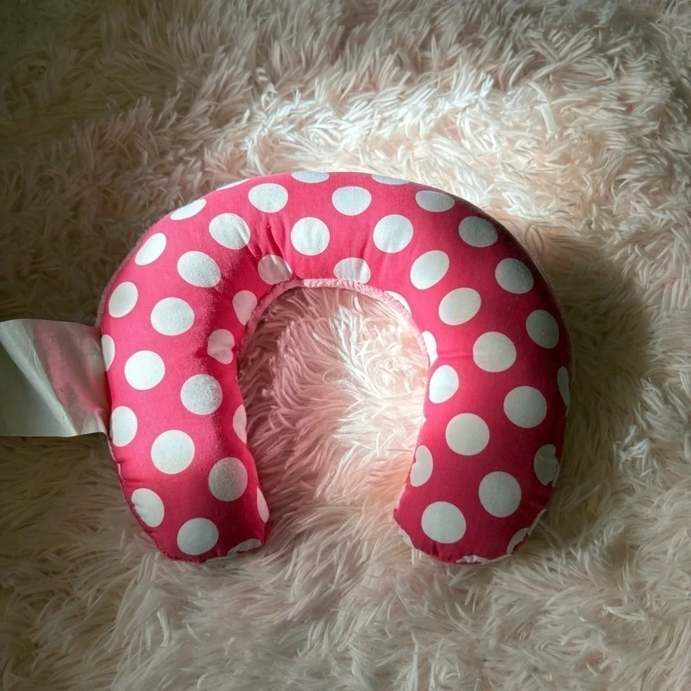 Disney Minnie Mouse Pink Polka Dot Travel Neck Pillow